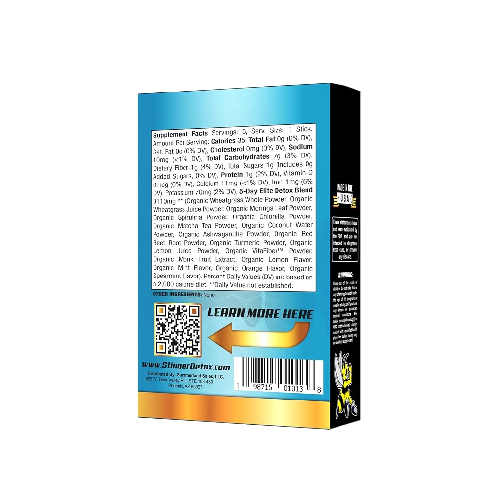 Stinger Detox 5-Day Elite Detox Extra Strength Cleanse - 5 Stick Packs - image 3