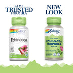 SOLARAY Echinacea Purpurea Root 440 mg Immune Support - 100 Vegetarian Capsules - image 2