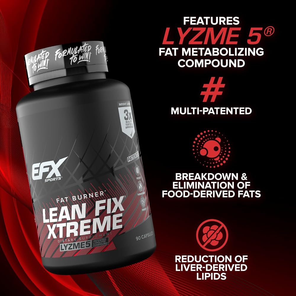 EFX Sports Lean Fix Xtreme Fat Burning Formula - 90 Capsules - image 4