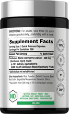 Horbäach Black Elderberry Supplement - 300 Capsules - image 2