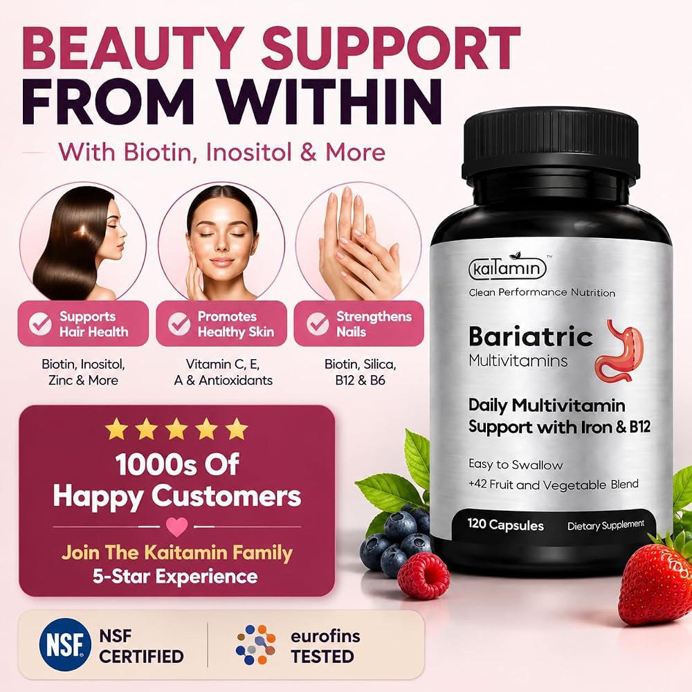 Kaitamin Bariatric Multivitamin with Iron Once Daily - 120 Softgels - image 5