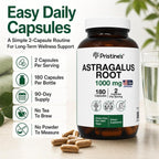 PRISTINE'S Astragalus Root Capsules for Immunity & Lung Health - 180 Count - image 2