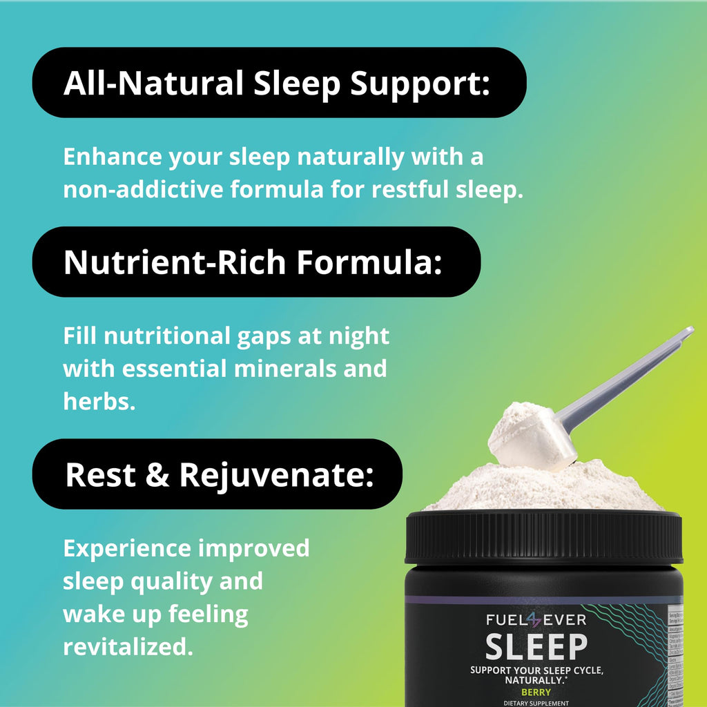 Fuel 4 Ever Sleep Berry Flavor Powder for Sleep - 30 Servings - image 4