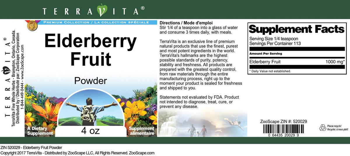 Terravita Elderberry Fruit Powder - 12 oz (3 Pack) - image 2