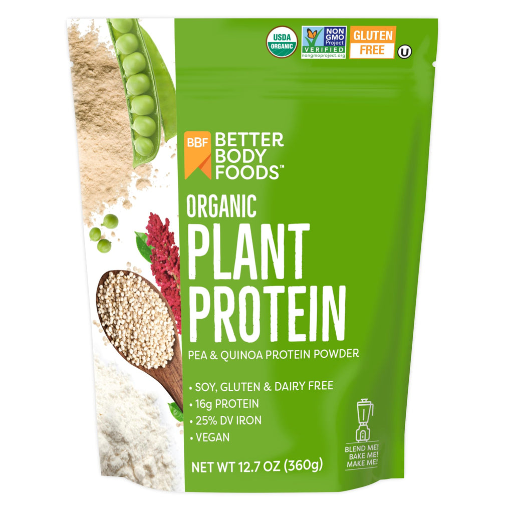 BetterBody Foods Organic Plant Protein Powder Unflavored - 12.7 Oz