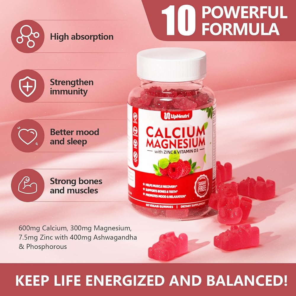 UPNEUTRI Calcium Magnesium Zinc Vitamin D3 Gummies - 60 Count - image 5