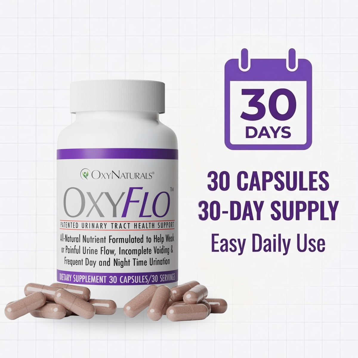OxyNaturals OxyFlo Bladder Support Supplement - 30 Capsules - image 5