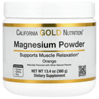 California Gold Nutrition Magnesium Citrate Powder Orange Crush - 380g