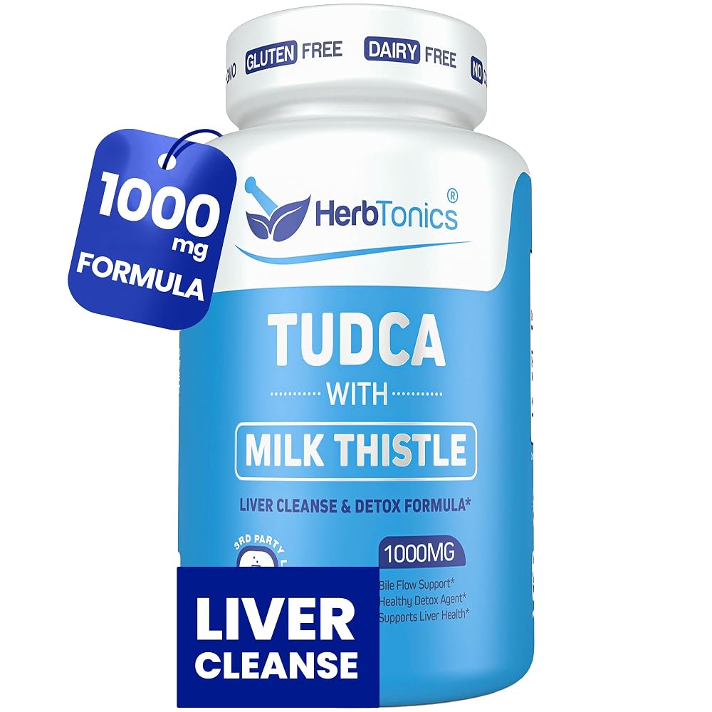 Herbtonics TUDCA 1000mg Liver Cleanse with Milk Thistle - 60 Capsules