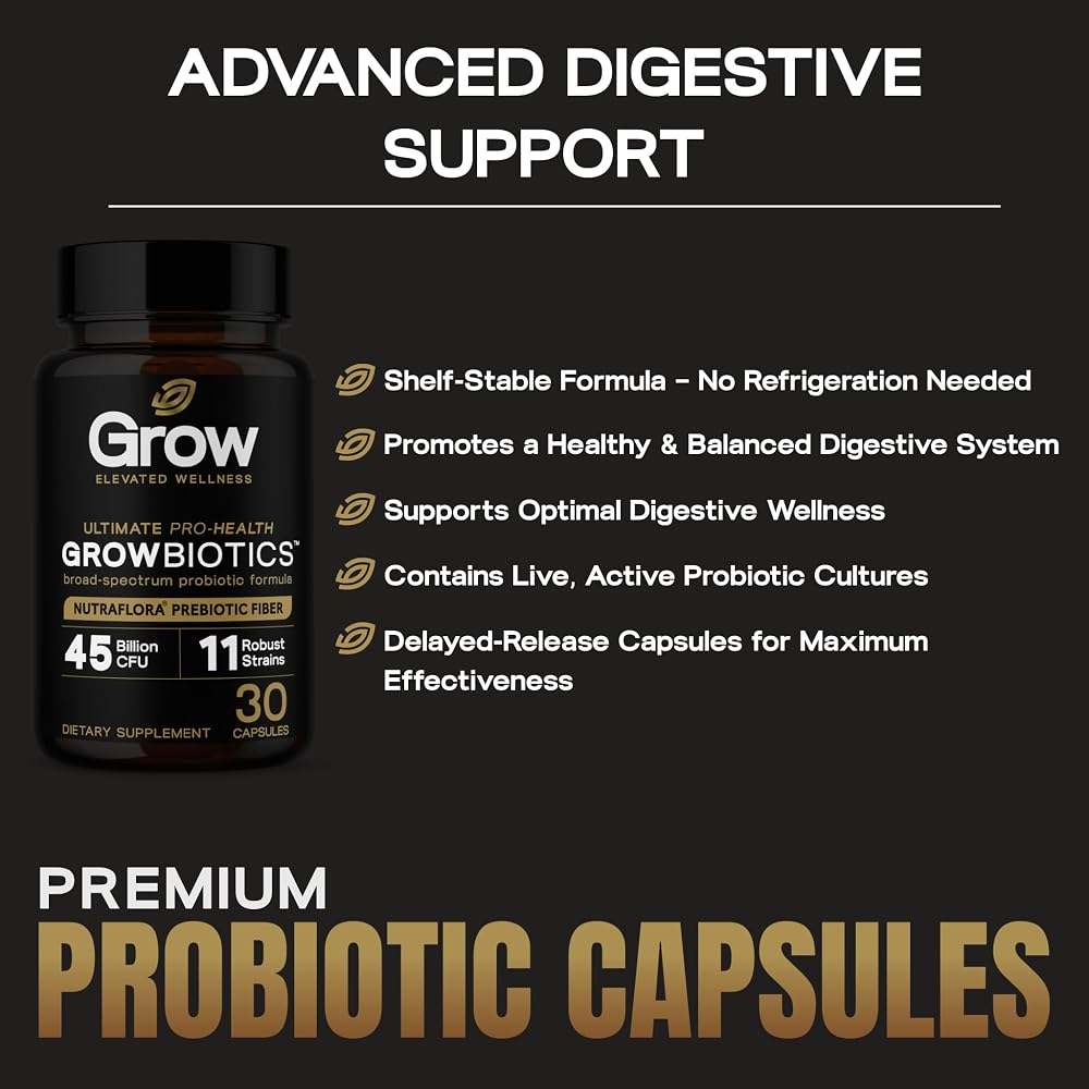 LIJA GrowBiotics Probiotic with Prebiotic Fiber - 30 Capsules - image 3