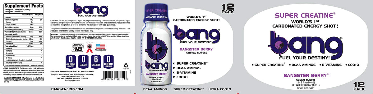 VPX Berry Carbonated Energy Shot - 12 Pack - image 3