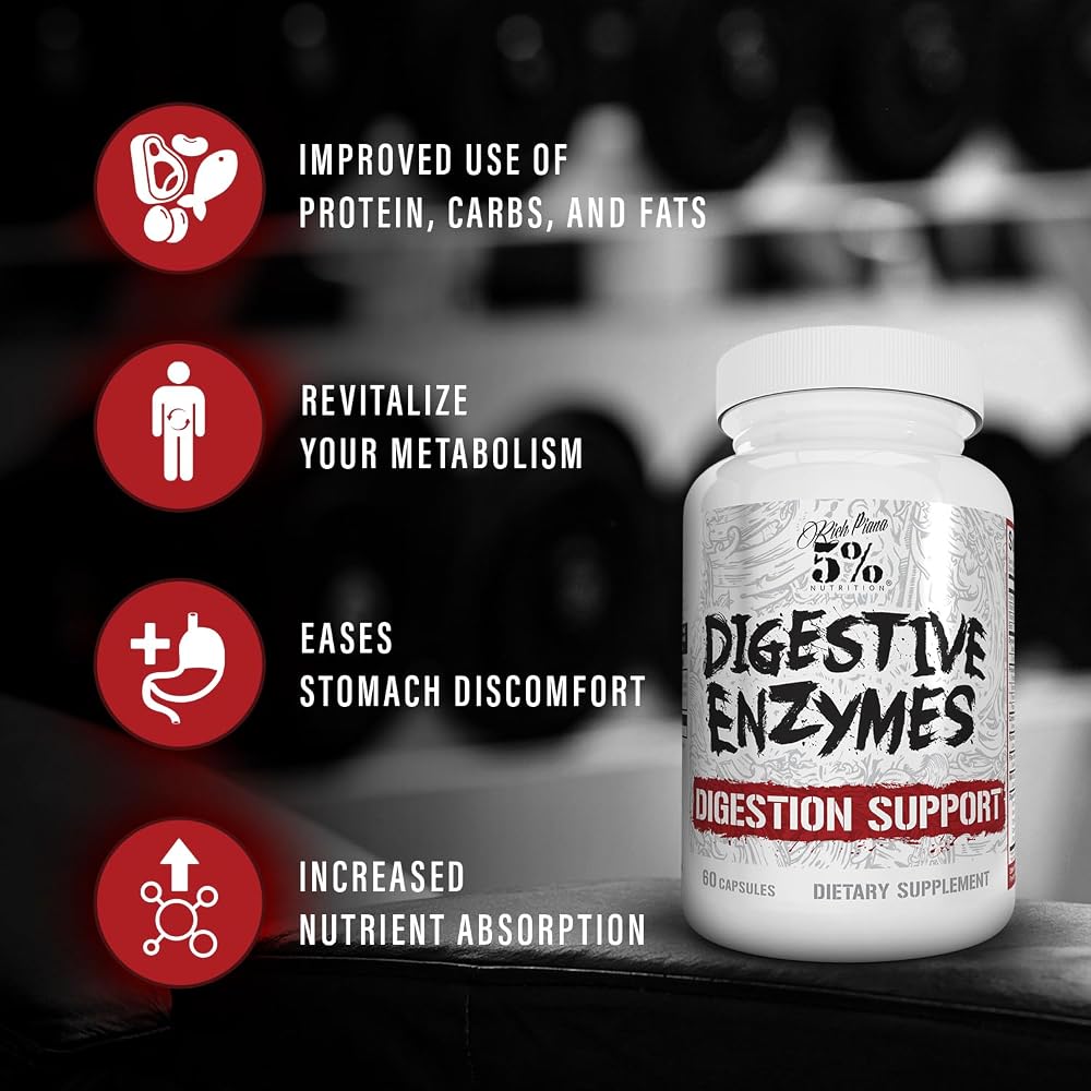 5% Nutrition Digestive Enzymes with Vitamin B Energy Complex - 60 Capsules - image 4