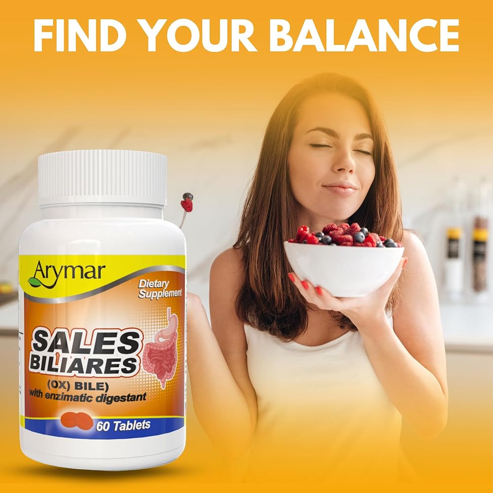 Arymar Sales Biliares Ox Bile with Digestive Enzymes - 60 Tablets - image 5