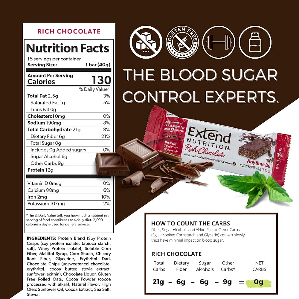 Extend Bar Sugar Free Protein Bars 12g Protein - 12 Count - image 2