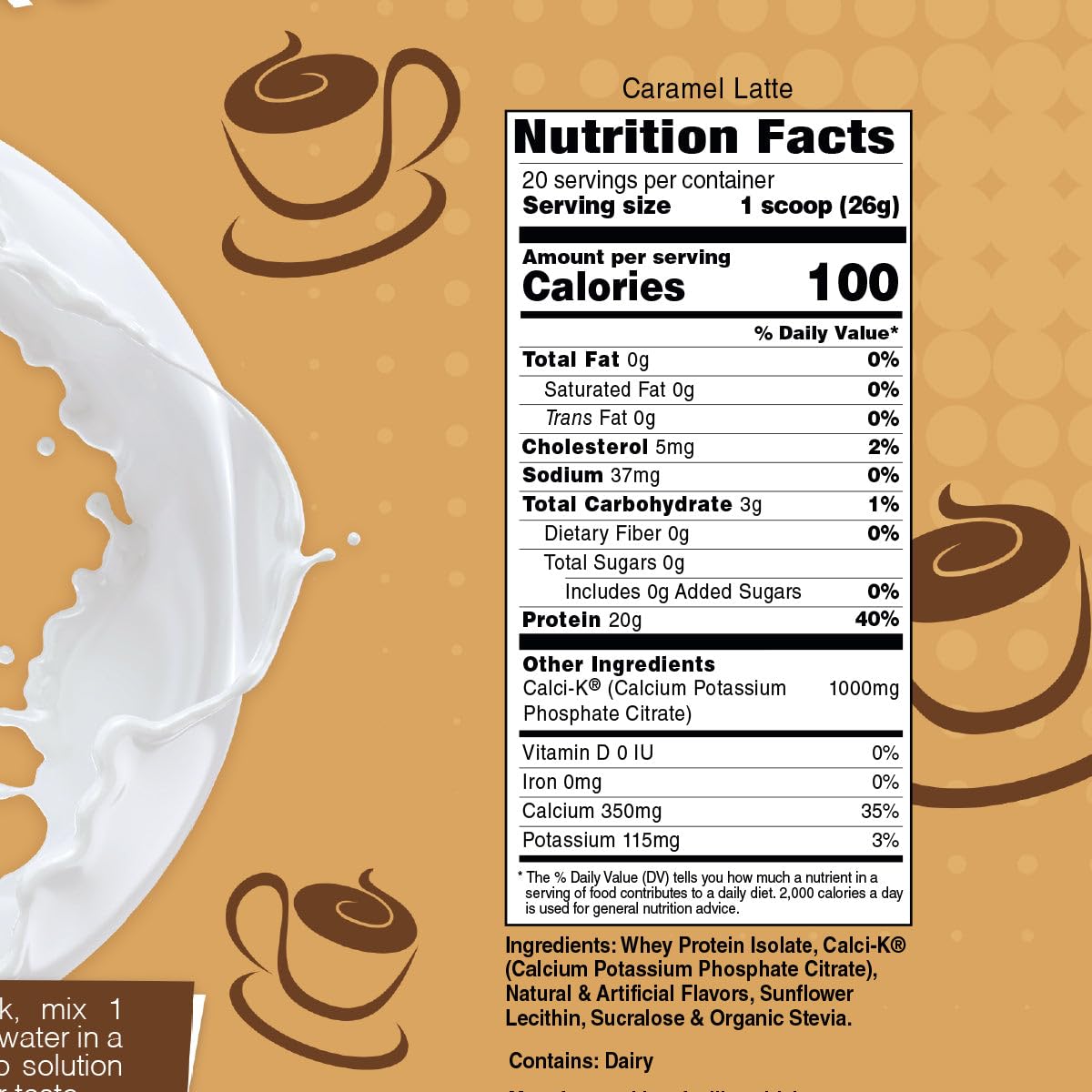 Bariatric Eating Inspire Caramel Latte Whey Protein Isolate Powder - 20 Servings - image 2