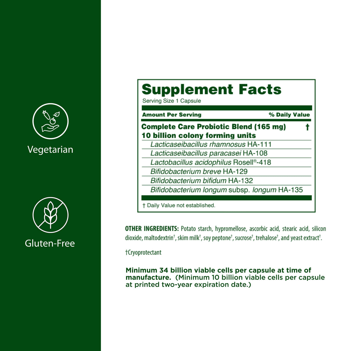 Flora Complete Care Probiotic 34B CFU - 30 Vegetarian Capsules - image 2
