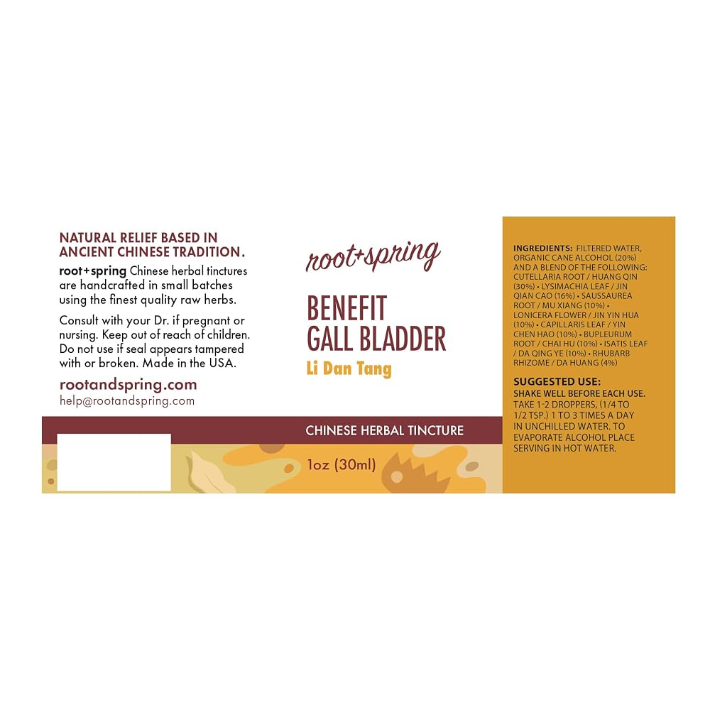 root + spring Benefit Gallbladder Li Dan Tang Herbal Tincture - 1 Fl Oz - image 2