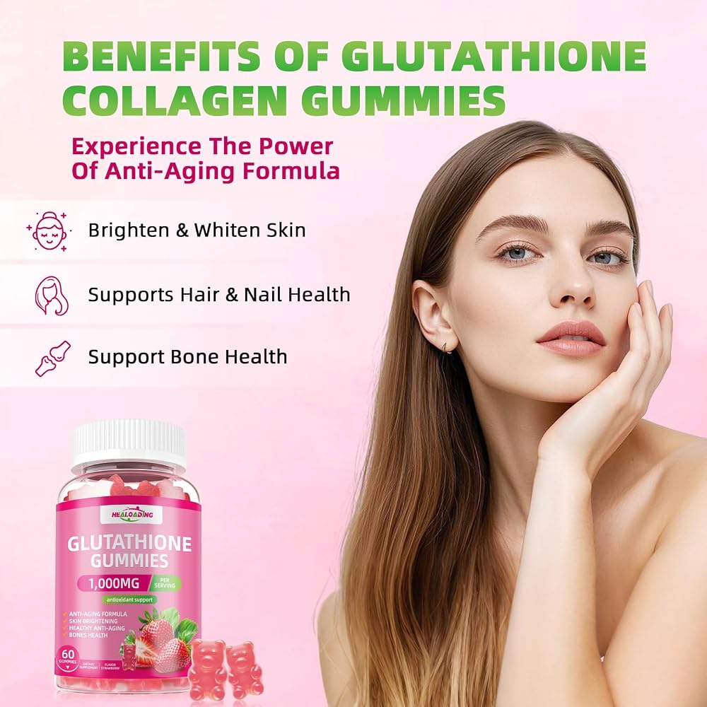 HEALOADING Glutathione Supplement Collagen Gummies - 60 Count - image 3