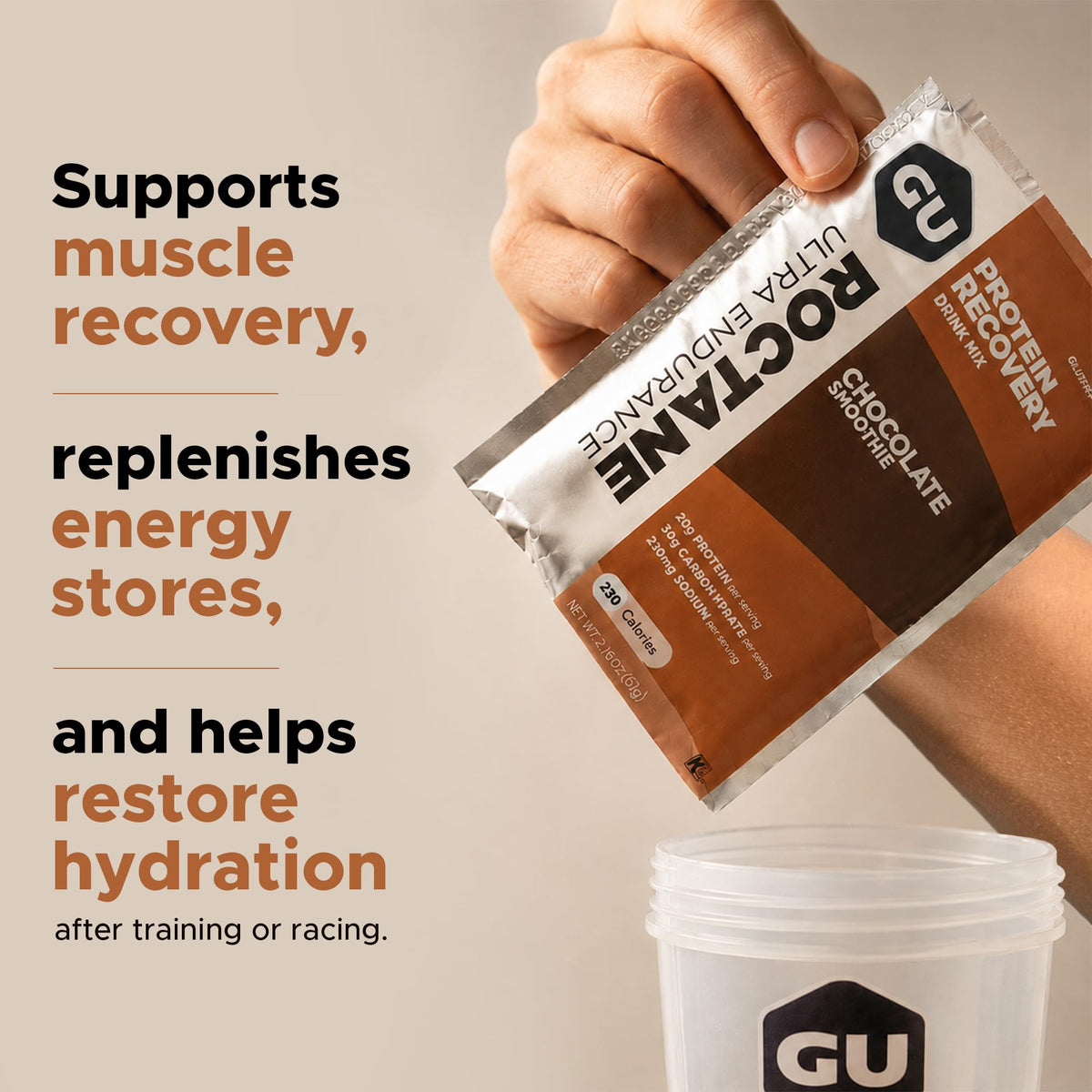 GU Energy Roctane Ultra Endurance Protein Recovery Drink Mix