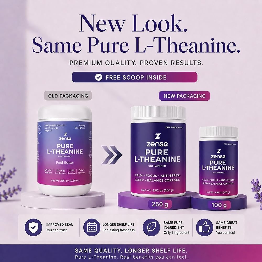 ZENSE Pure L-Theanine Powder 100%