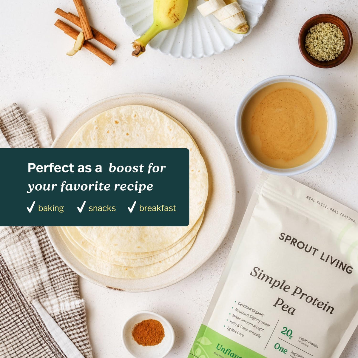 Sprout Living, Simple Protein, Organic Plant Protein Powder