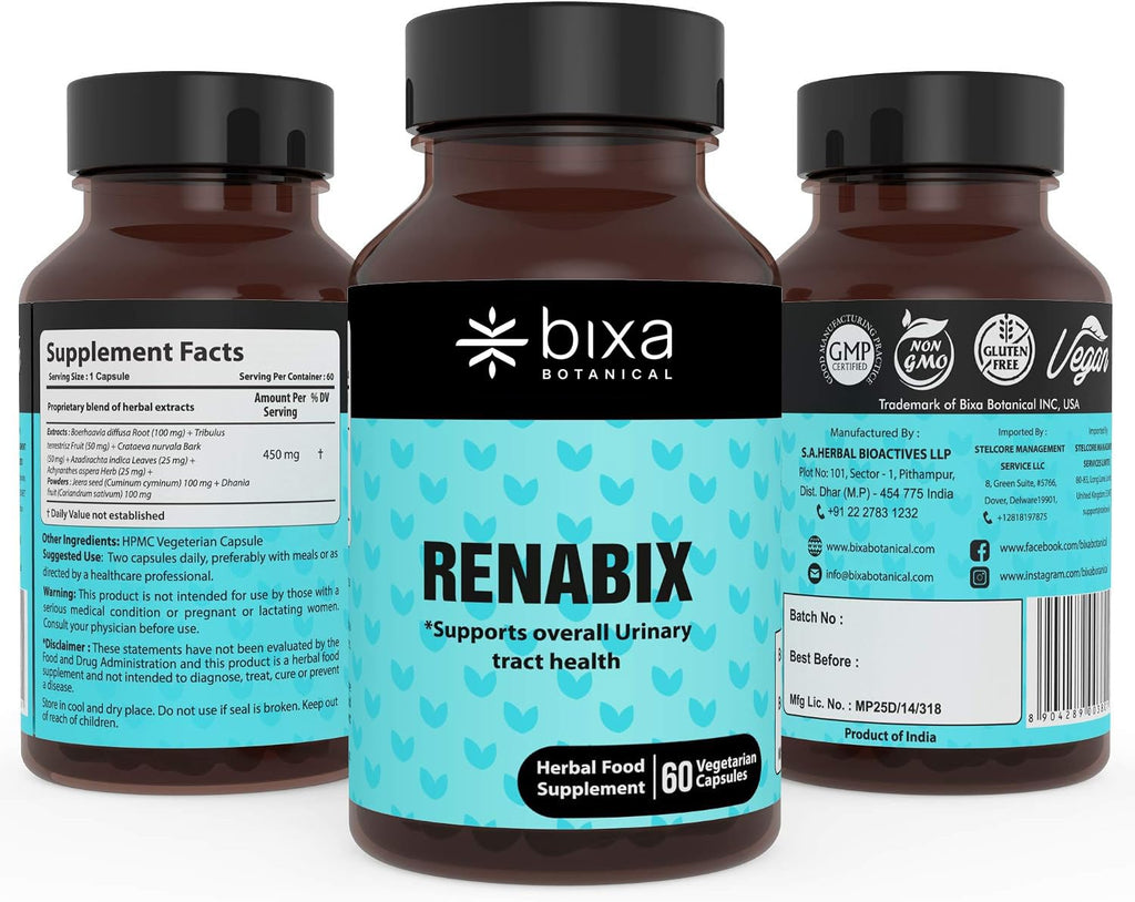 bixa BOTANICAL Punarnava Extract Urinary Tract Health - 60 Vegetarian Capsules - image 2