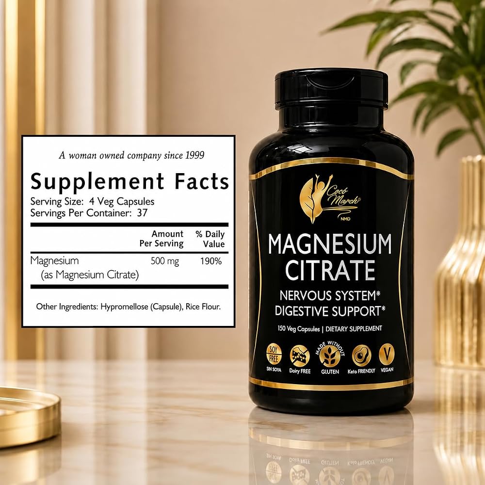 Cocó March N.M.D Magnesium Citrate 500mg - 150 Capsules - image 9