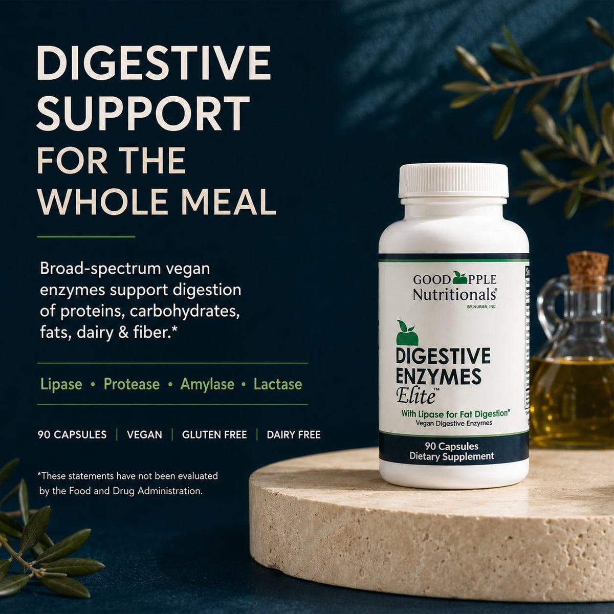 GOODAPPLE NUTRITIONALS Digestive Enzymes Elite - 90 Vegetarian Capsules - image 2