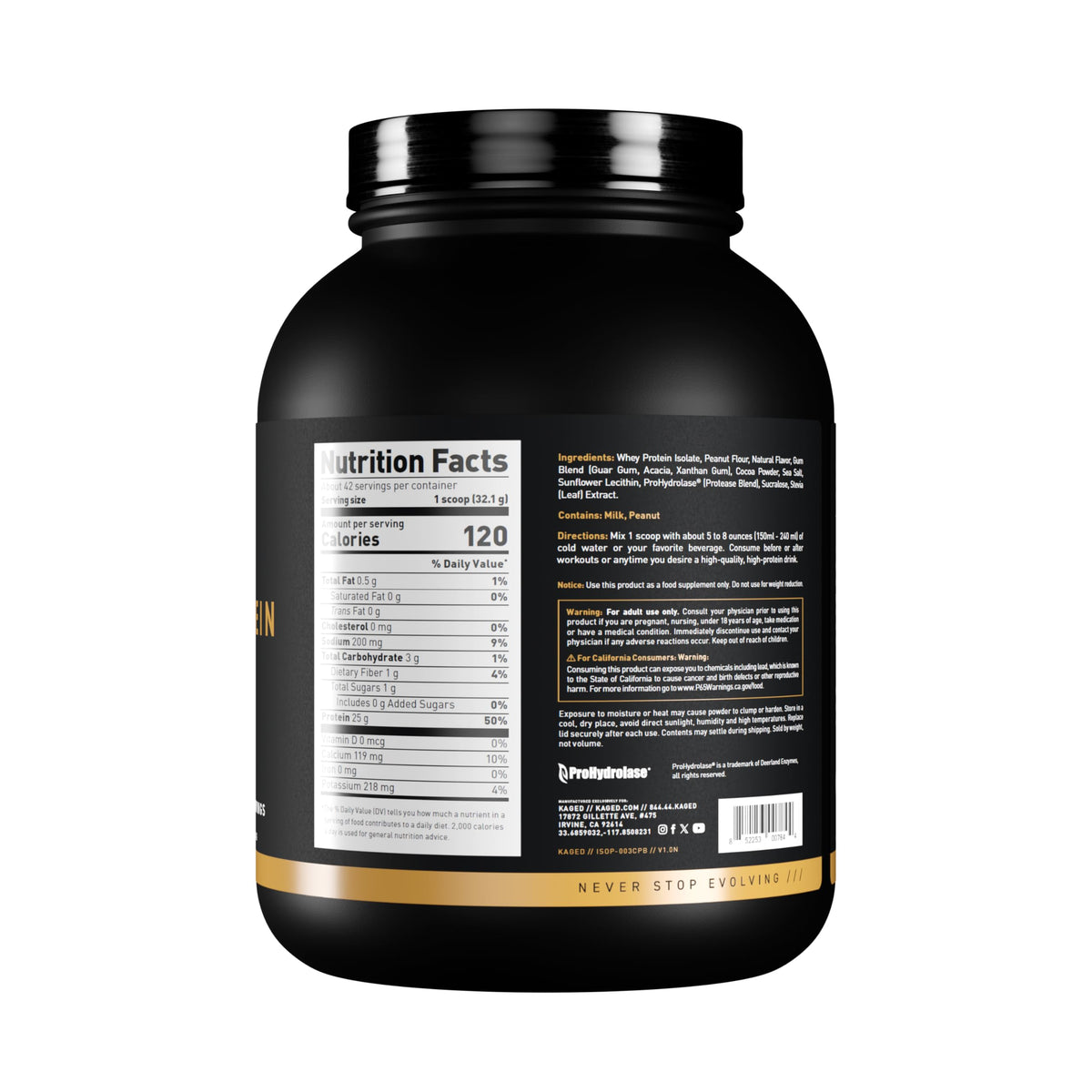 Kaged Whey Elite Protein Isolate Powder