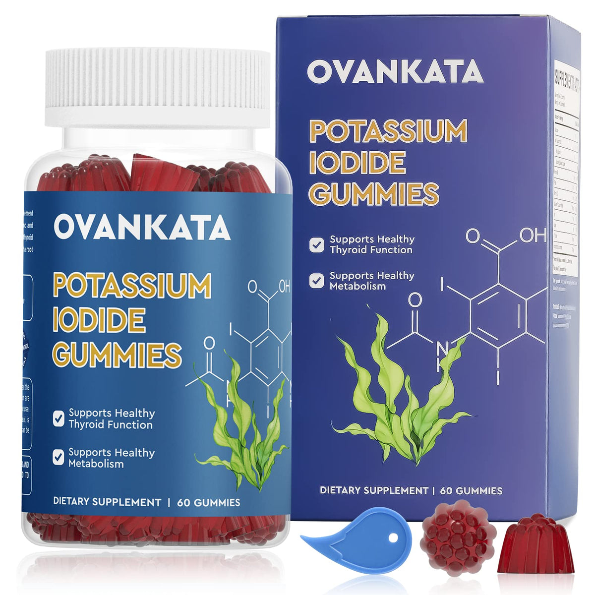 Ovankata Potassium Iodide Gummy Thyroid Support - 60 Gummies