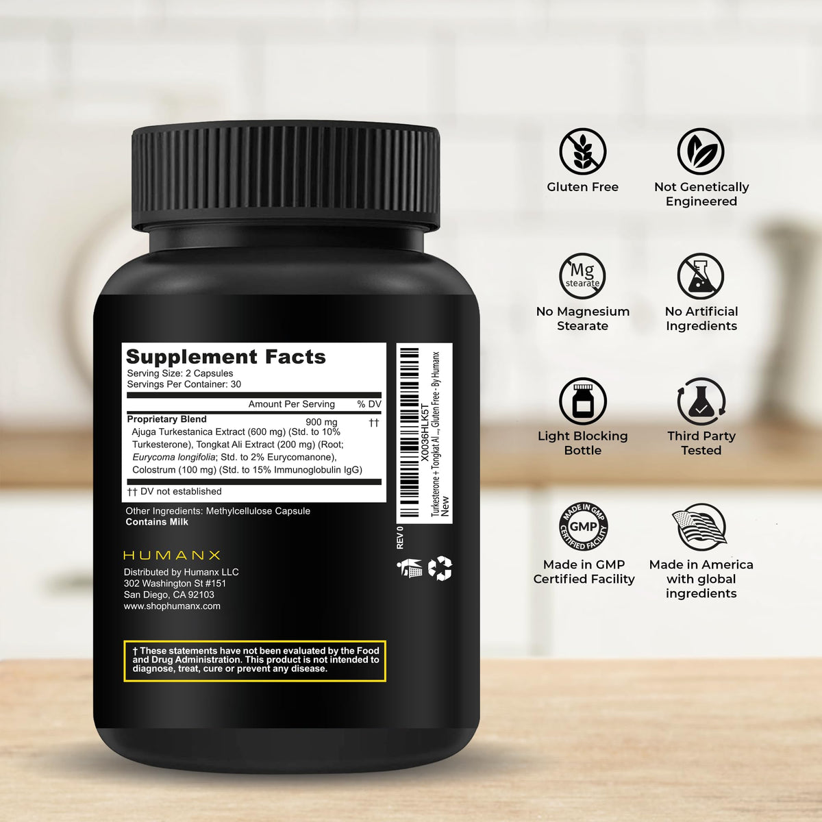 HUMANX Turkesterone & Tongkat Ali 900mg Capsules - 60 Count - image 2