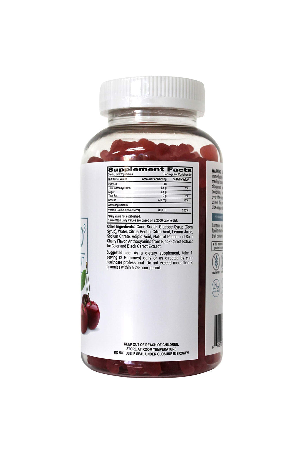 Lutrovita Vitamin D3 Mix Gummy Peach & Sour Cherry - 180 Count - image 8