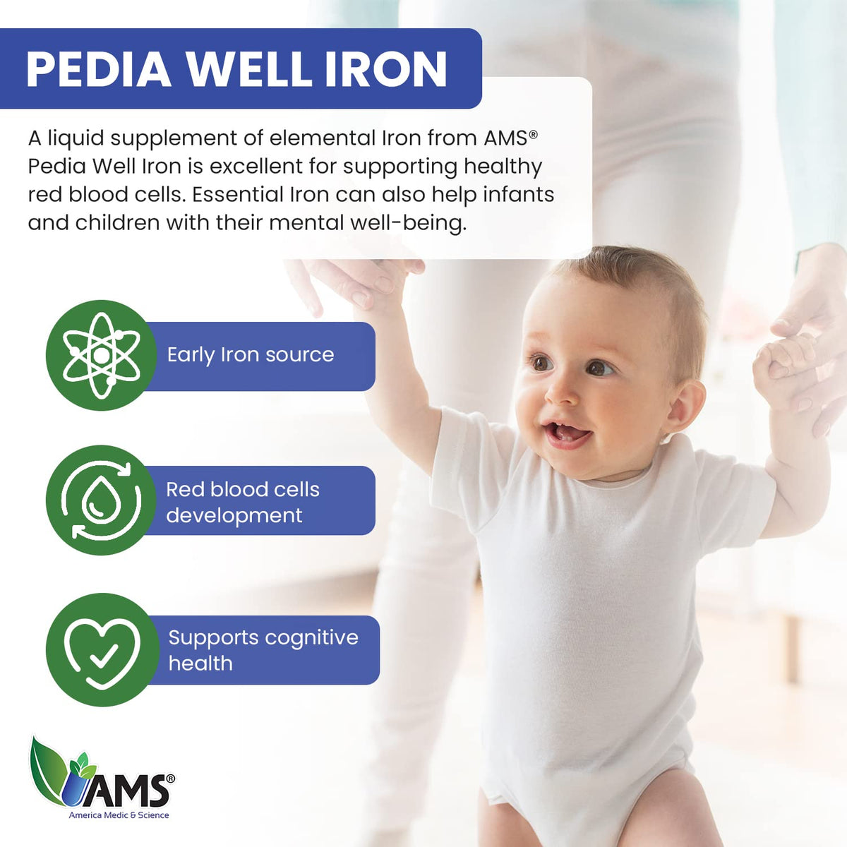 America Medic & Science PediaWell Iron Liquid Drops - 50 mL - image 4