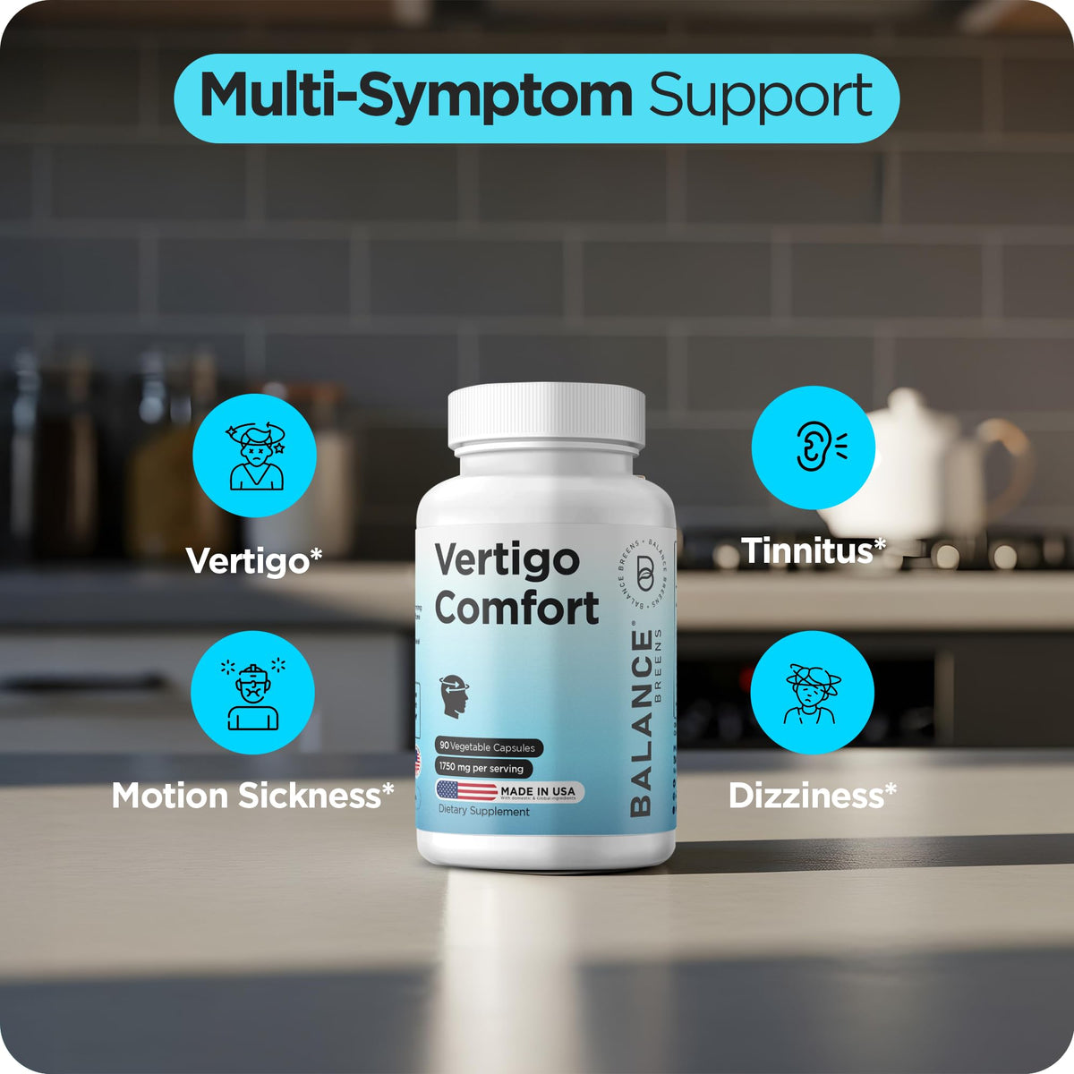 Balancebreens Vertigo Relief Supplement 1750mg - 90 Capsules - image 5