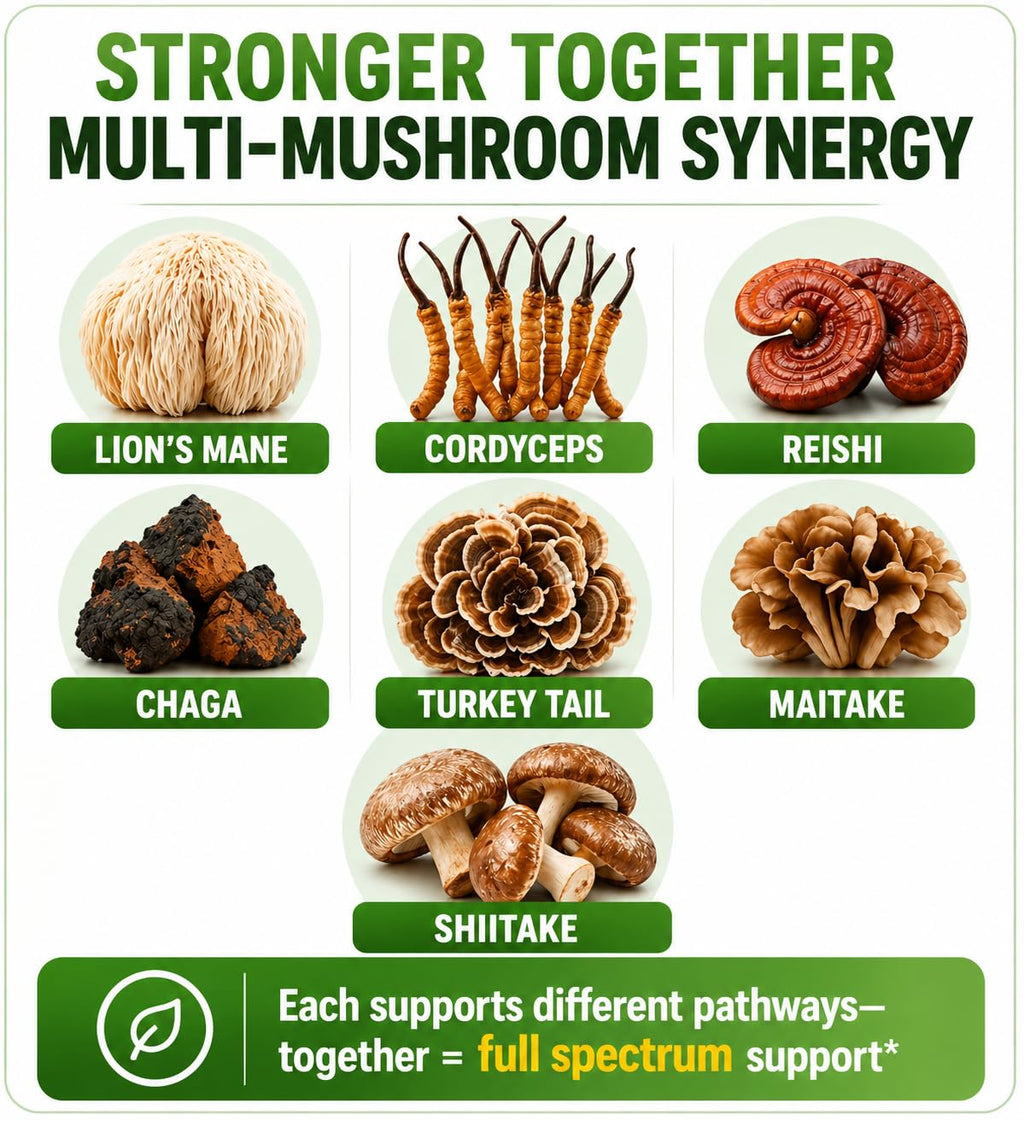 HCL Herbal Code Labs Mushroom Supplement Extract - 60 Capsules - image 10