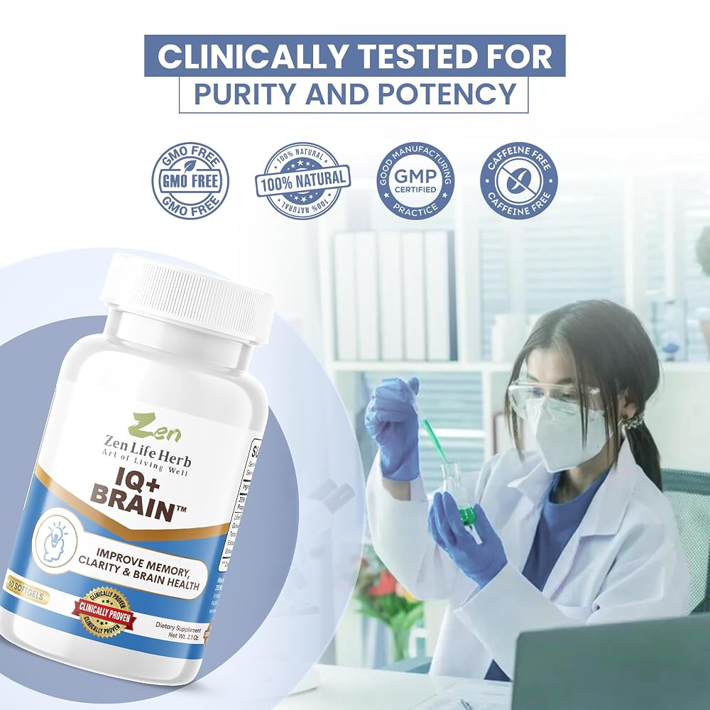 ZEN LIFE HERB IQ+ Brain Herbal Supplement - 60 Softgels - image 5