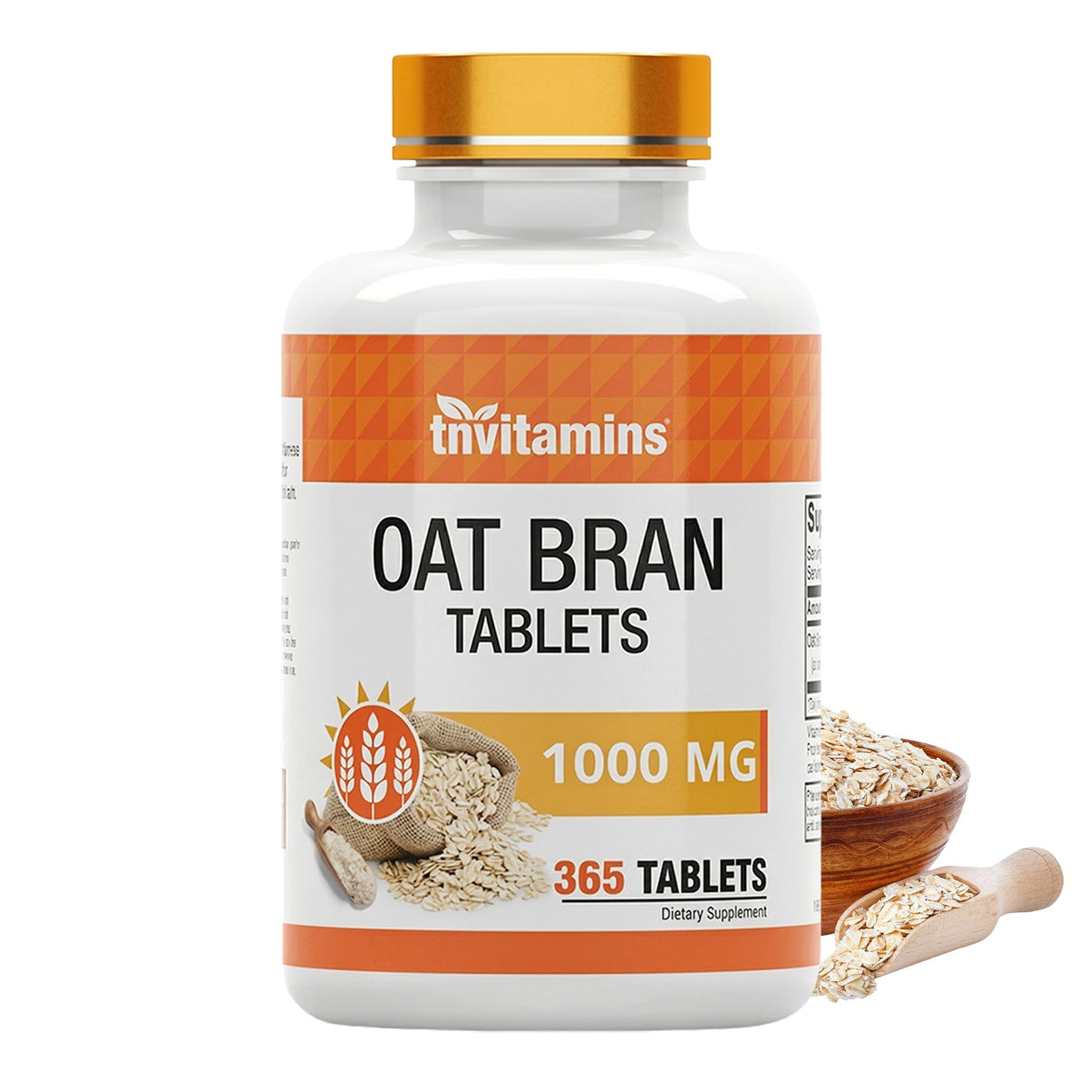 tnvitamins Oat Bran Tablets Digestive Fiber - 365 Tablets