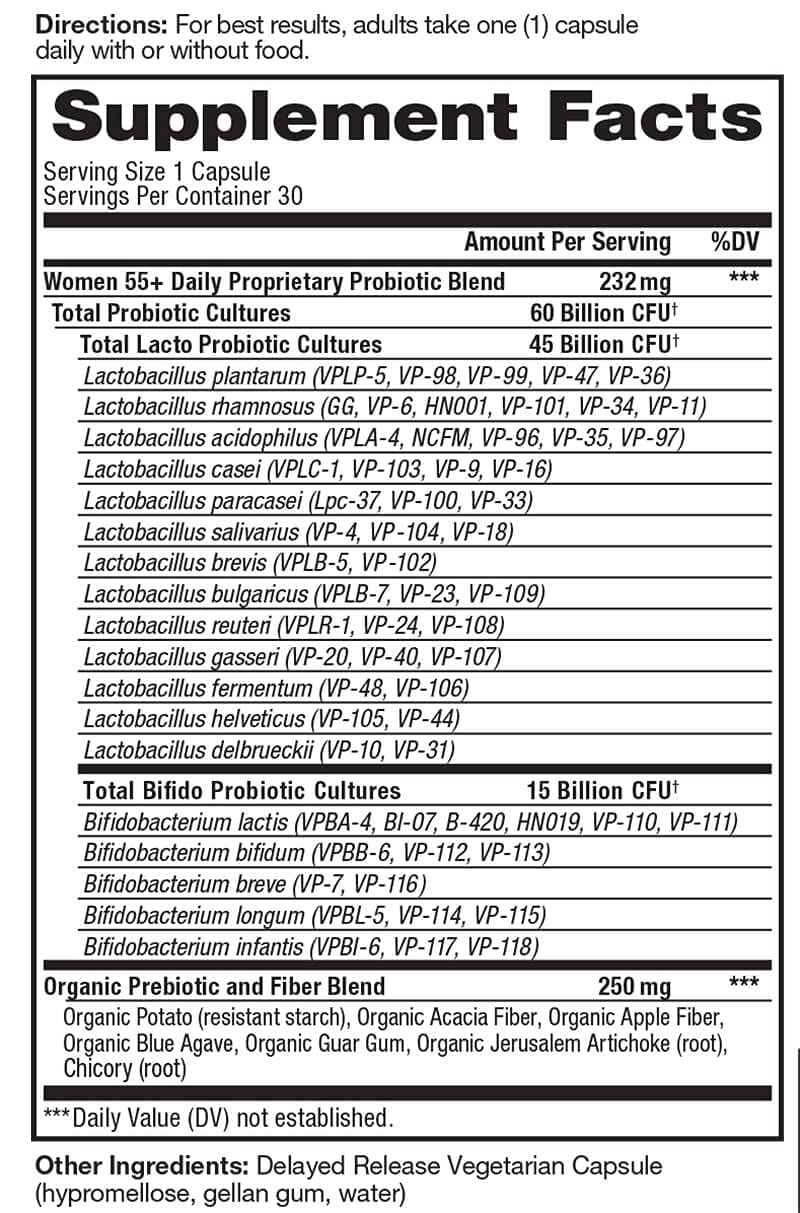 Vital Planet Women 55+ Daily Probiotic Plus Prebiotics - 30 Capsules - image 2