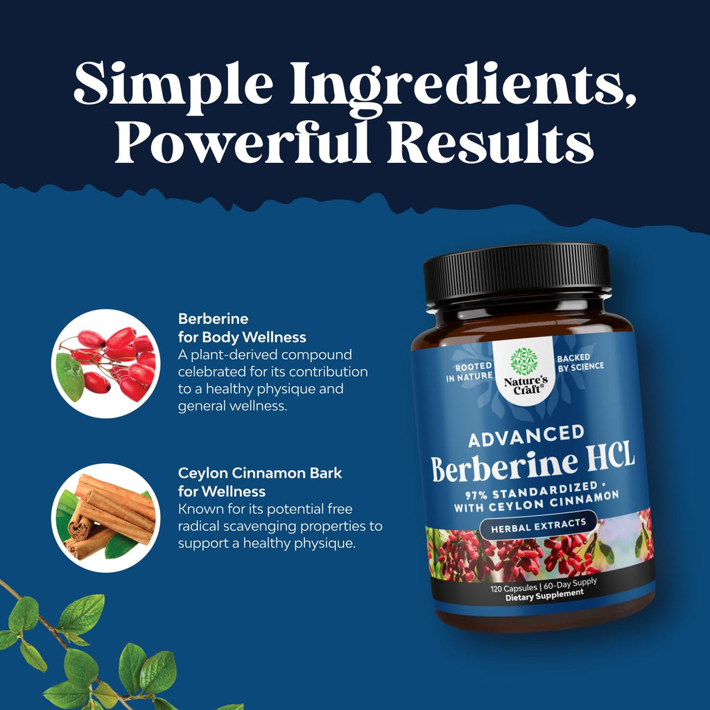 Natures Craft Balancing Berberine Plus 1200mg Per Serving Complex
