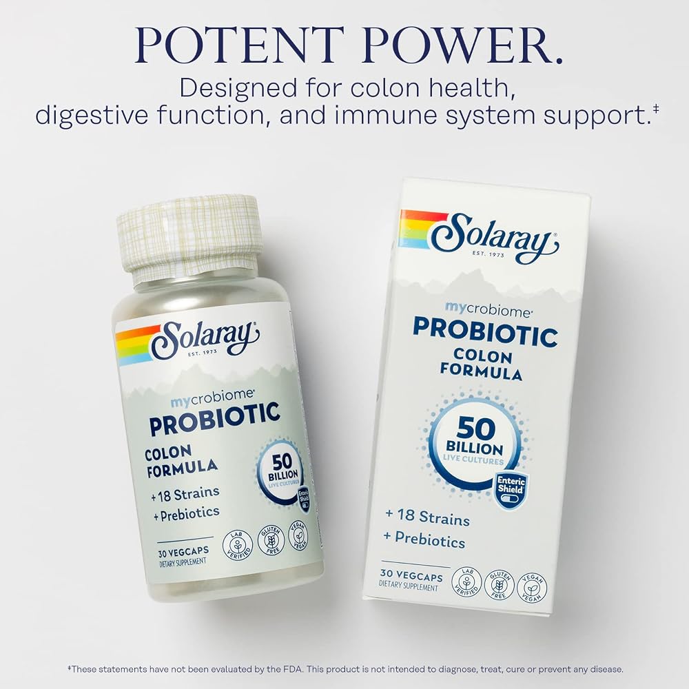 SOLARAY Mycrobiome Probiotic Colon Formula - 30 Vegetarian Capsules - image 3