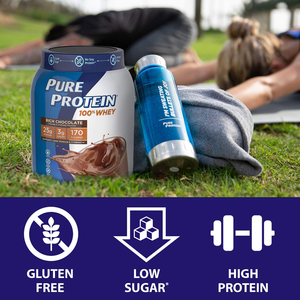 Pure Protein Whey Protein Powder Vanilla Cream Gluten Free - 2 Pack - image 5