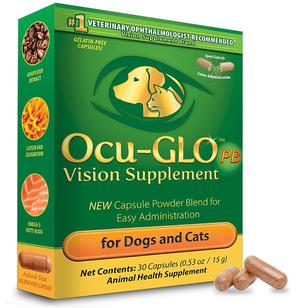Ocu-GLO PB Vision Supplement Powder for Dogs & Cats - 30 Capsules