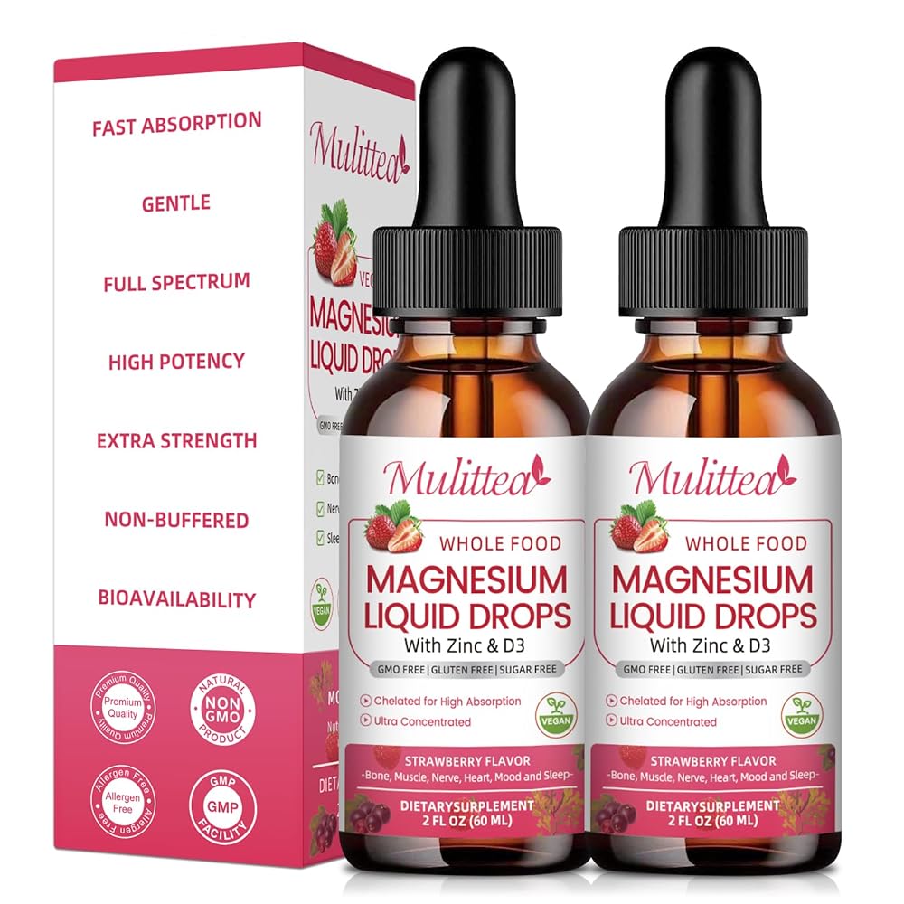 Mulittea Magnesium Glycinate Liquid for Sleep & Relaxation - 4 Fl Oz