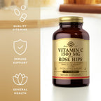 Solgar Vitamin C 1500mg with Rose Hips - 90 Tablets - image 4