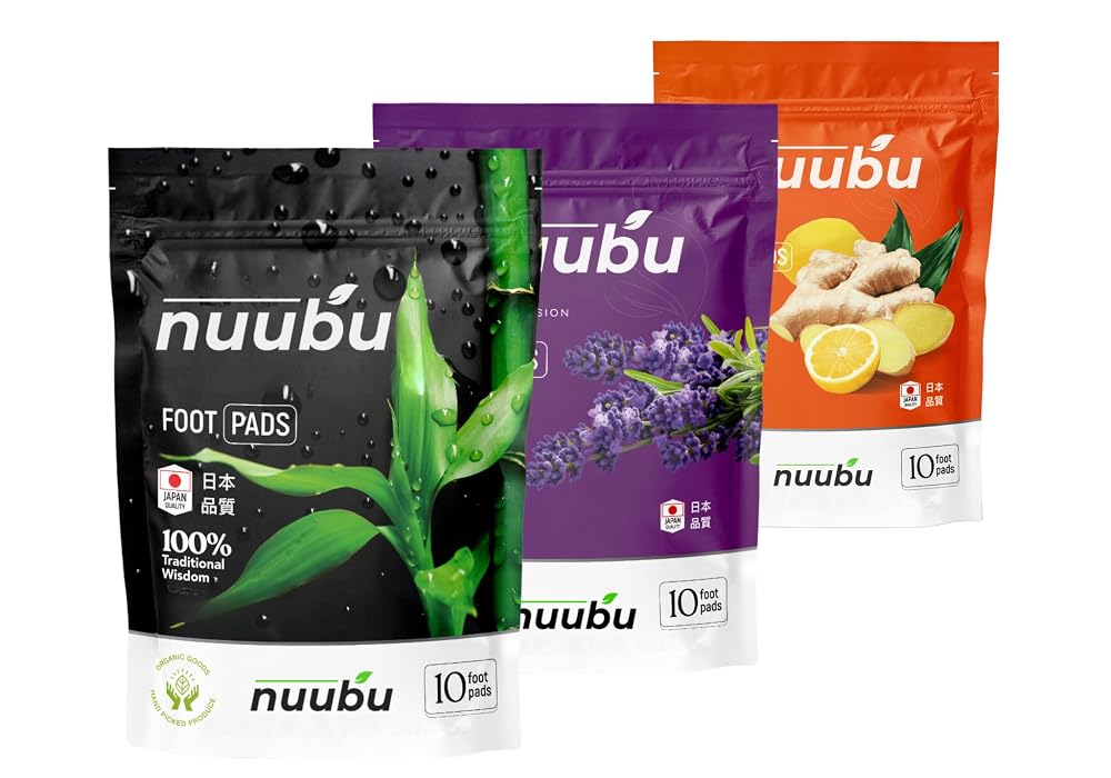 Nuubu Foot Pads Mix Original, Lavender, Ginger - 30 Pads