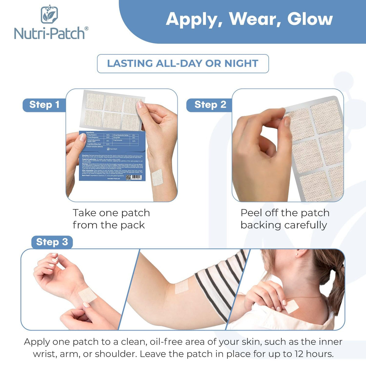 NUTRI-PATCH Inflam Body Patches with Turmeric & Glucosamine - 30 Count - image 5
