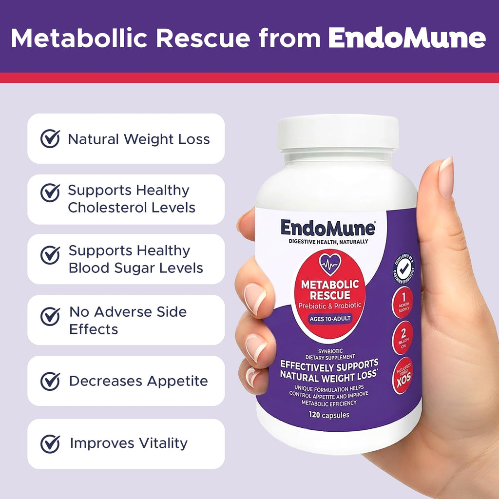 Endomune Metabolic Rescue Prebiotic and Probiotic - 120 Vegetarian Capsules - image 4