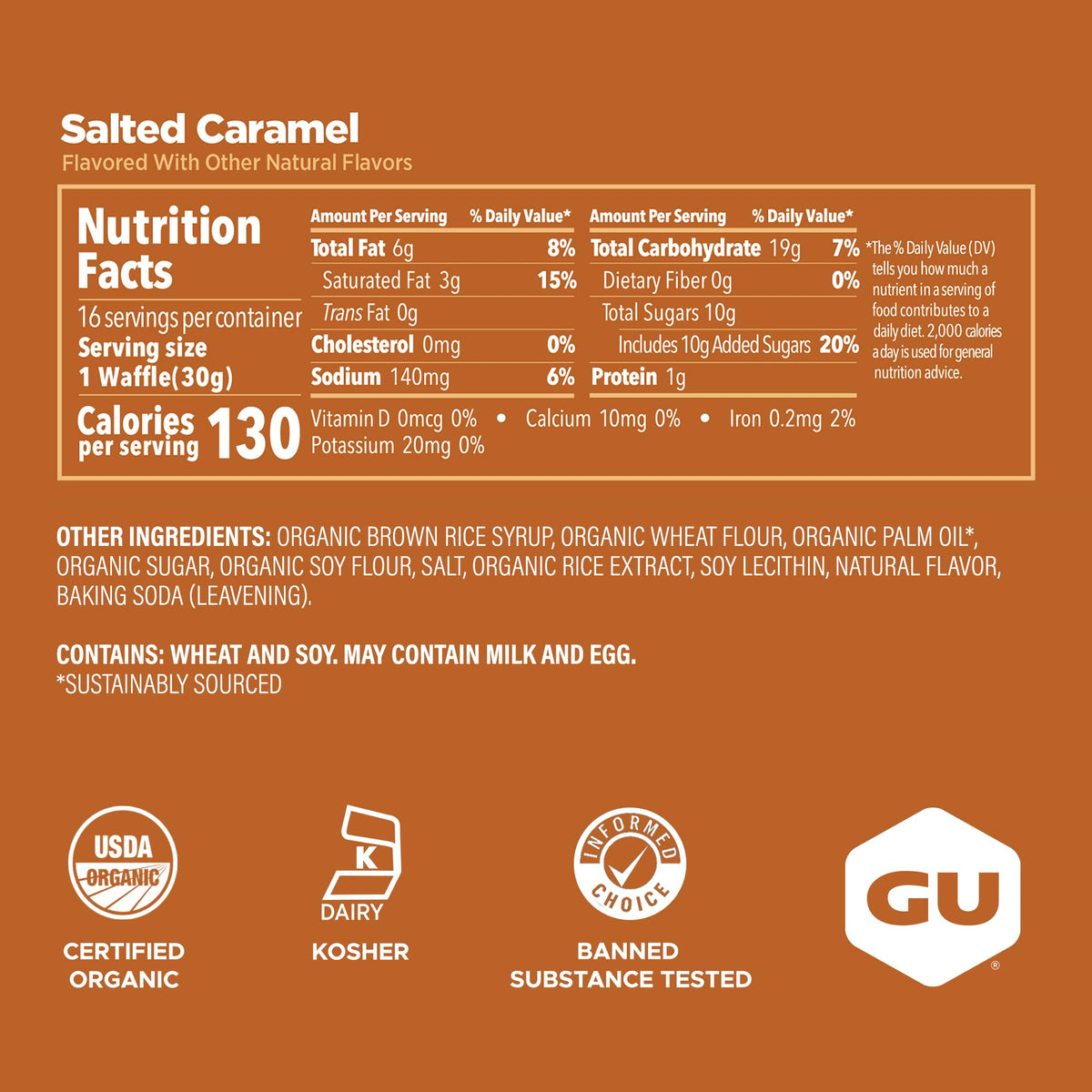 GU Energy Stroopwafel Sports Nutrition Waffle