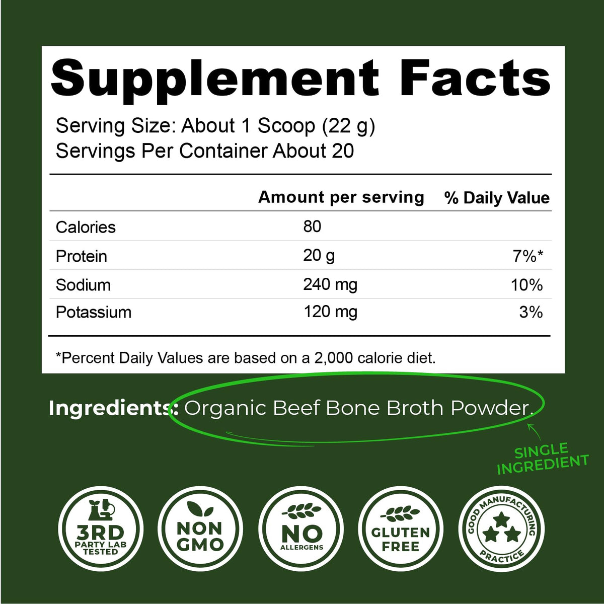 Left Coast Performance Bone Broth Powder