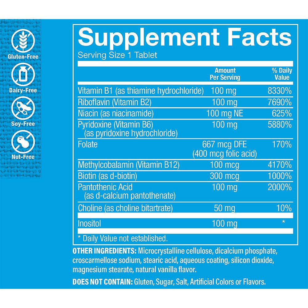 The Vitamin Shoppe Vitamin B-Complex Energy Support - 100 Tablets - image 2